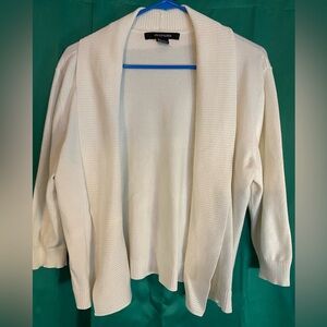 89th & Madison Cream Open-Front Cardigan